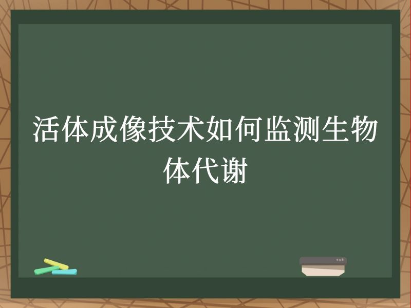 活体成像技术如何监测生物体代谢