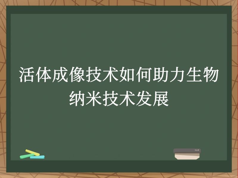 活体成像技术如何助力生物纳米技术发展