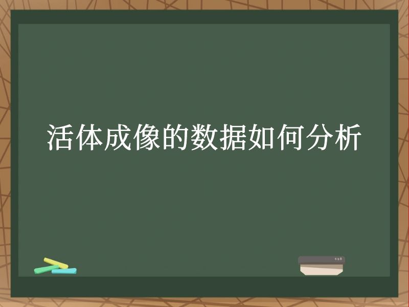 活体成像的数据如何分析