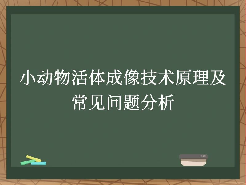 小动物活体成像技术原理及常见问题分析