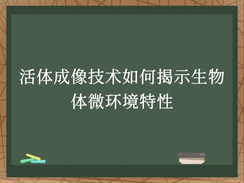 活体成像技术如何揭示生物体微环境特性