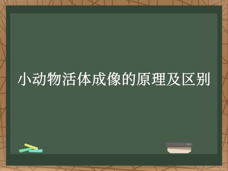 小动物活体成像的原理及区别
