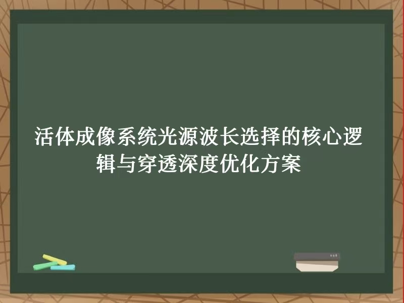 活体成像系统光源波长选择的核心逻辑与穿透深度优化方案